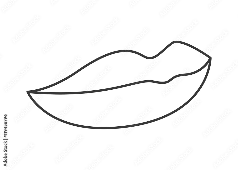 mouth silhouette lips cartoon female sexy part body con. Flat and isolated design. Vector illustration mouth silhouette lips cartoon female sexy part body con. Flat and isolated design. Vector illustration