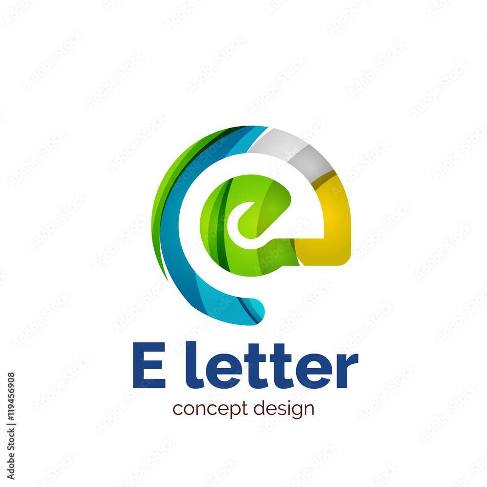 Vector letter concept logo template, abstract business icon