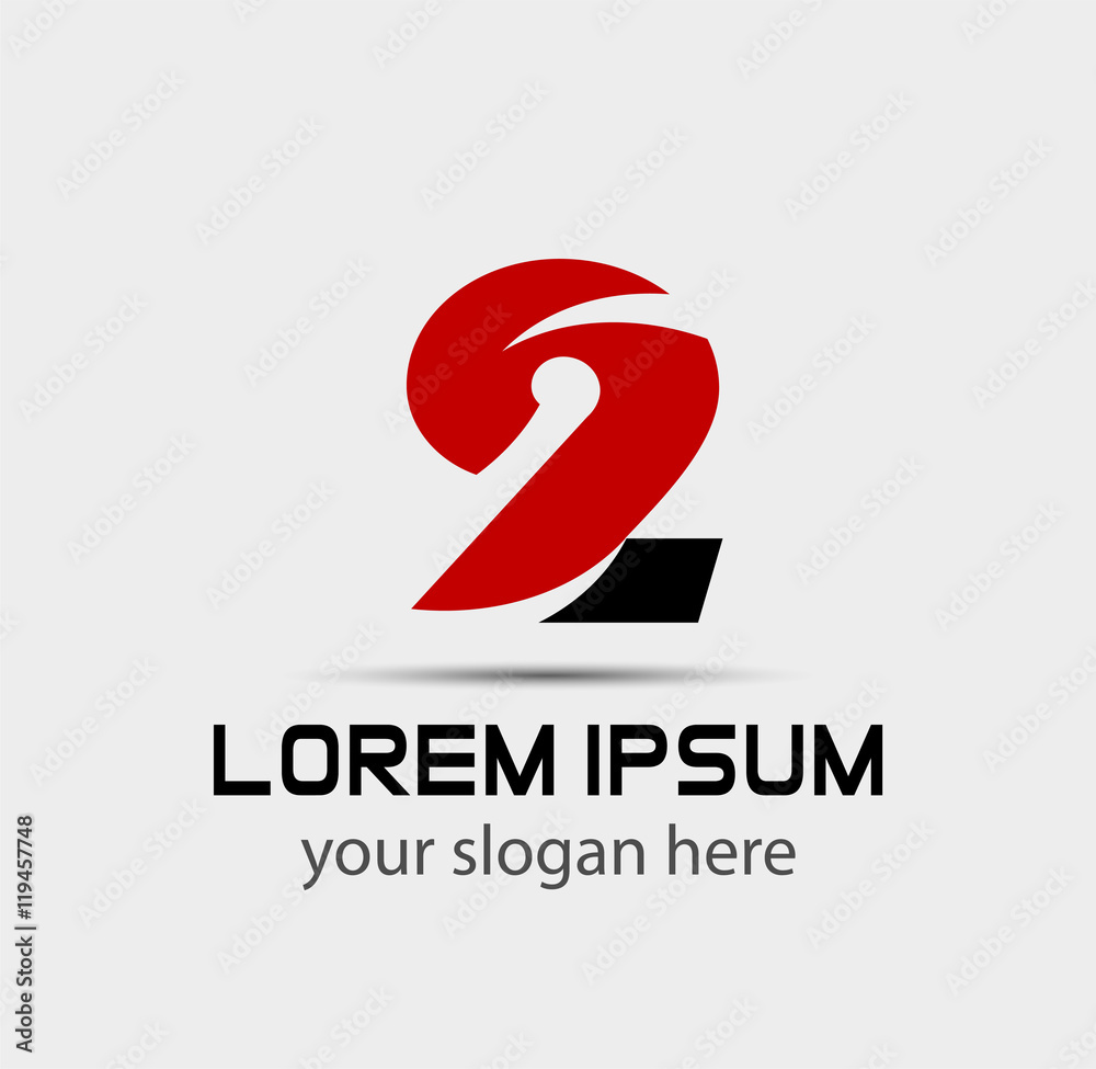 Vector sign number 2 logo
Vector sign number 2 logo