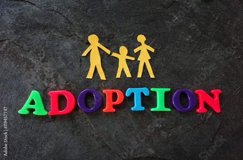 Family adoption concept photo