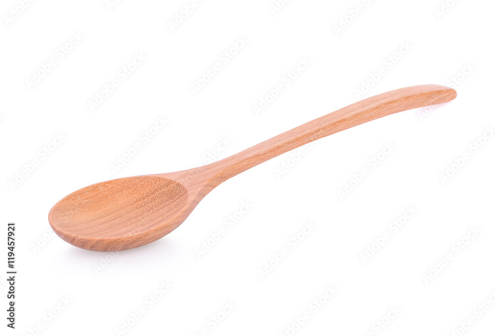 wood spoon isolated on white