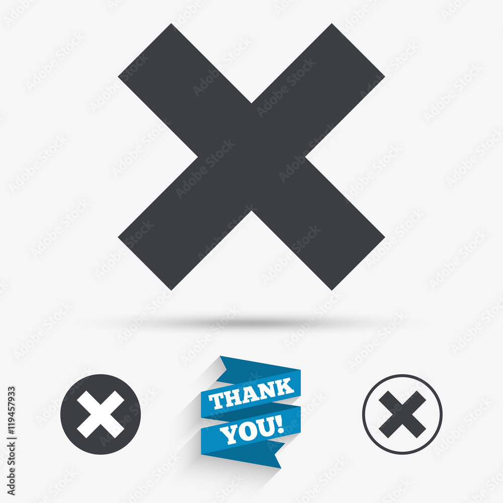 Obraz premium Delete sign icon. Remove button.