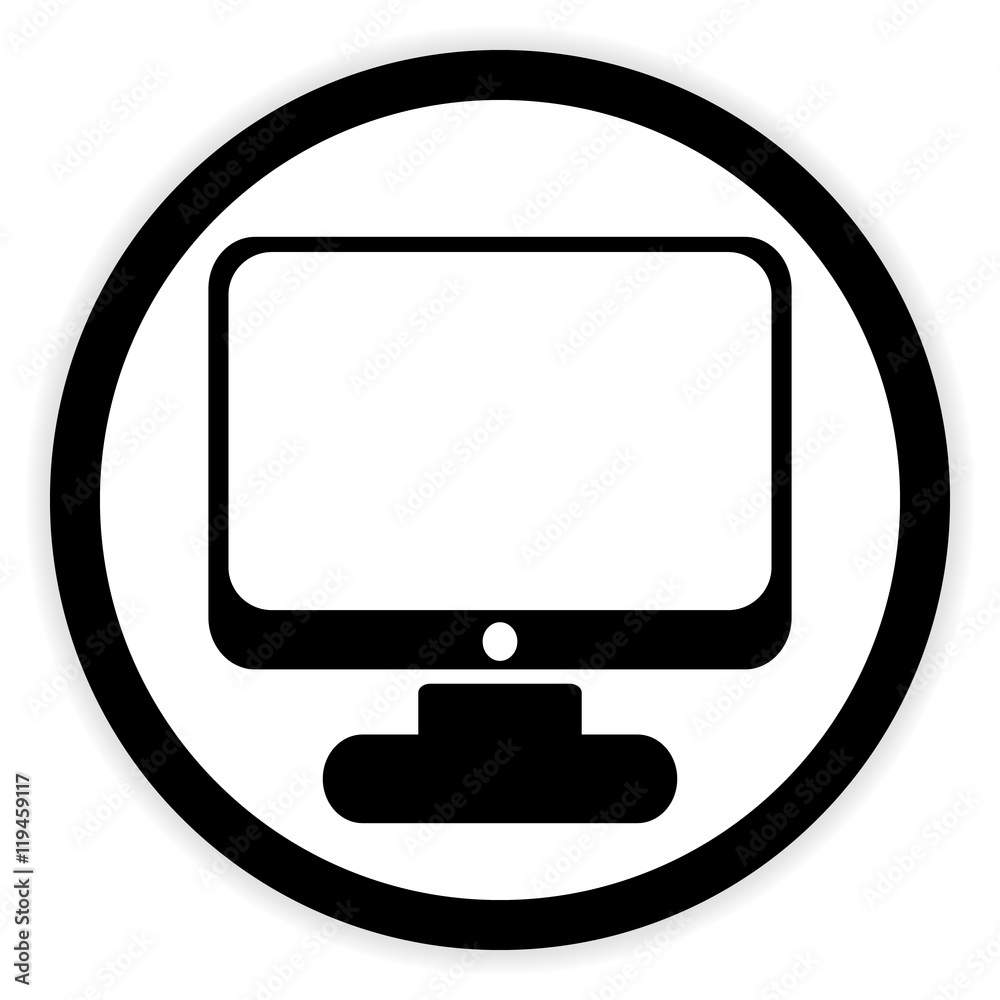 Computer button on white. Computer button on white.