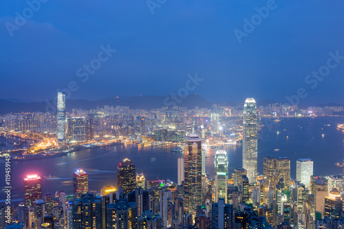 Hong Kong skyline from the peak. © newroadboy