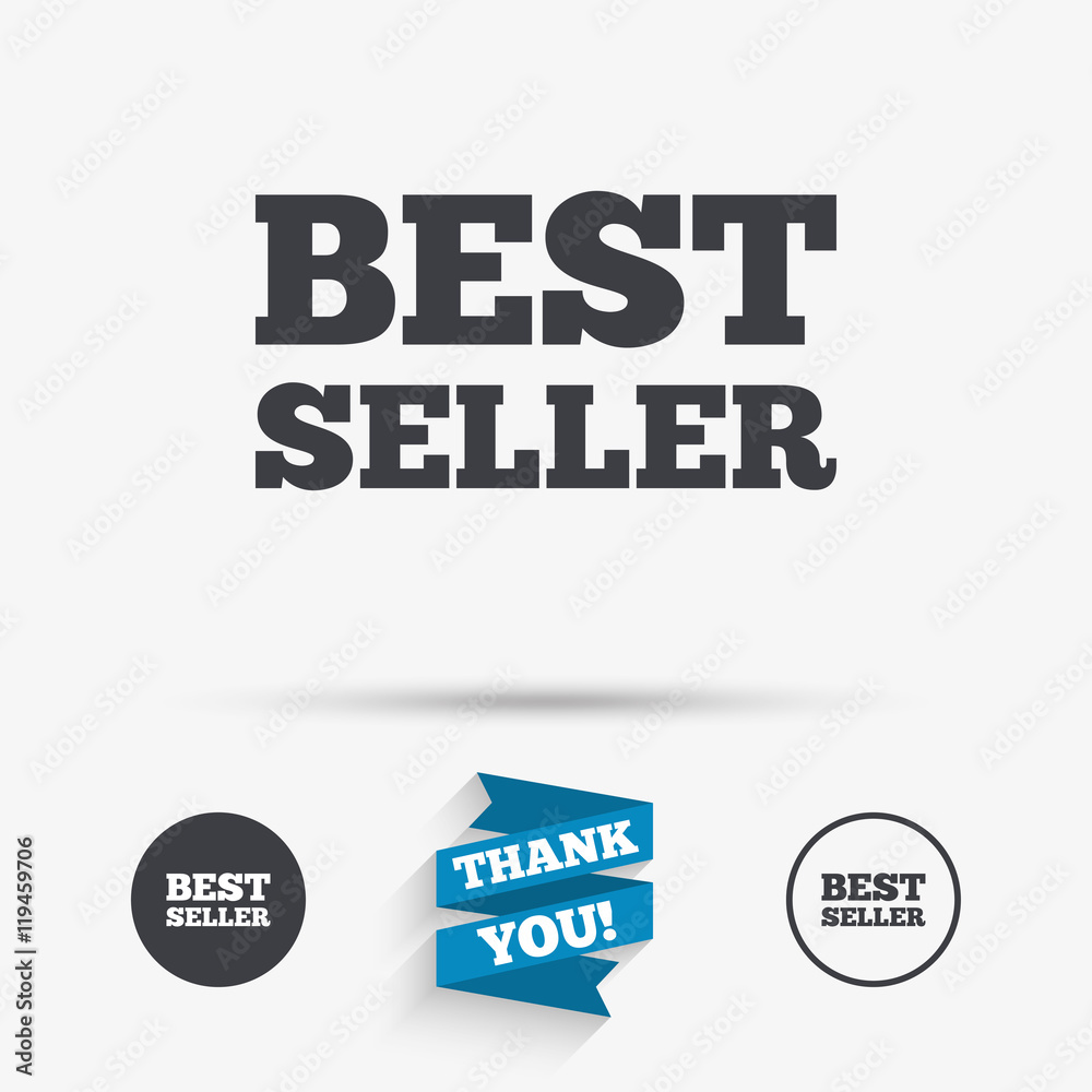 Best seller sign icon. Best seller award symbol