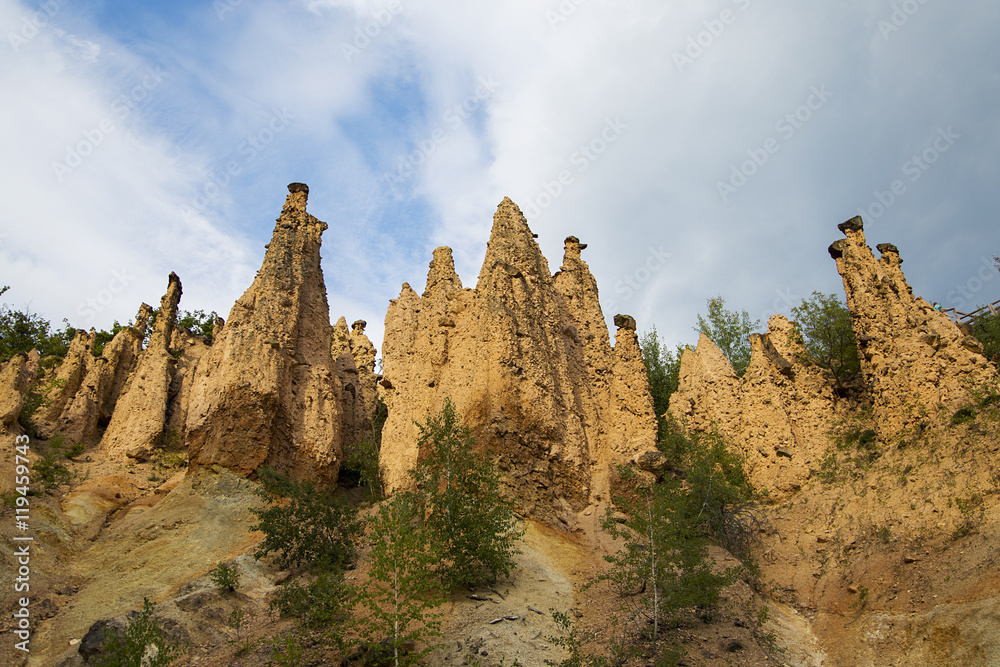 Naklejka premium Devils Town rock formation in Serbia