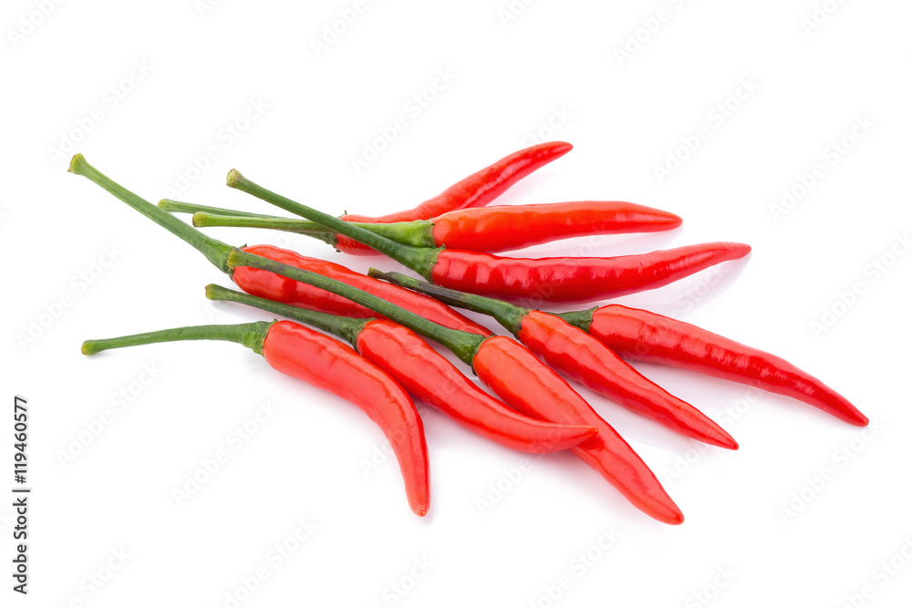 Red chili pepper on white background Red chili pepper on white background