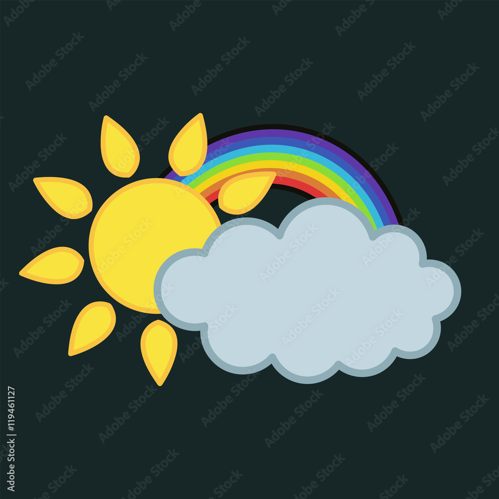 Sun, cloud and rainbow Sun, cloud and rainbow