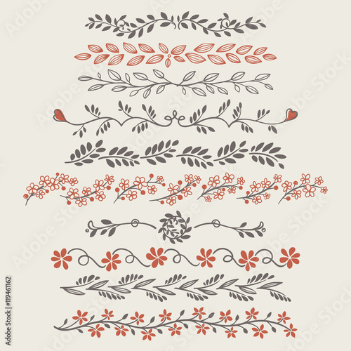 Fancy Doodle Floral Borders and Dividers
