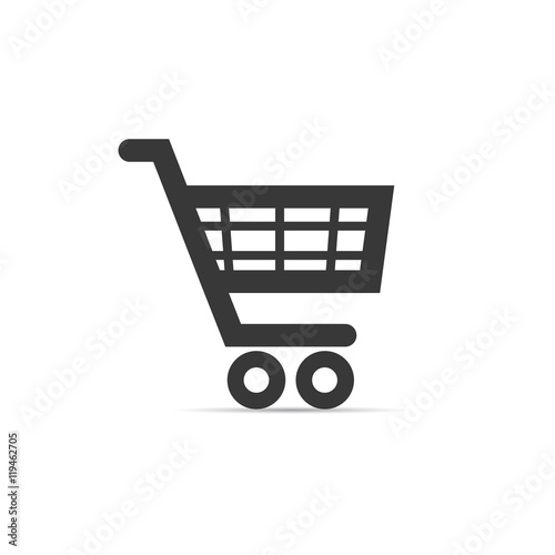 Wallpaper Mural Pushcart minimalistic icon. Supermarket cart sign. Vector isolated object. Torontodigital.ca