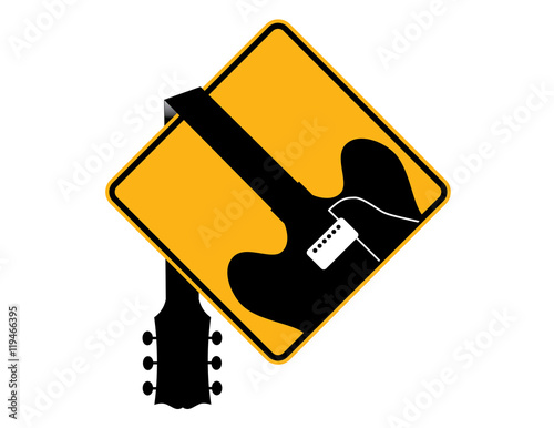Drooping Guitar Sign