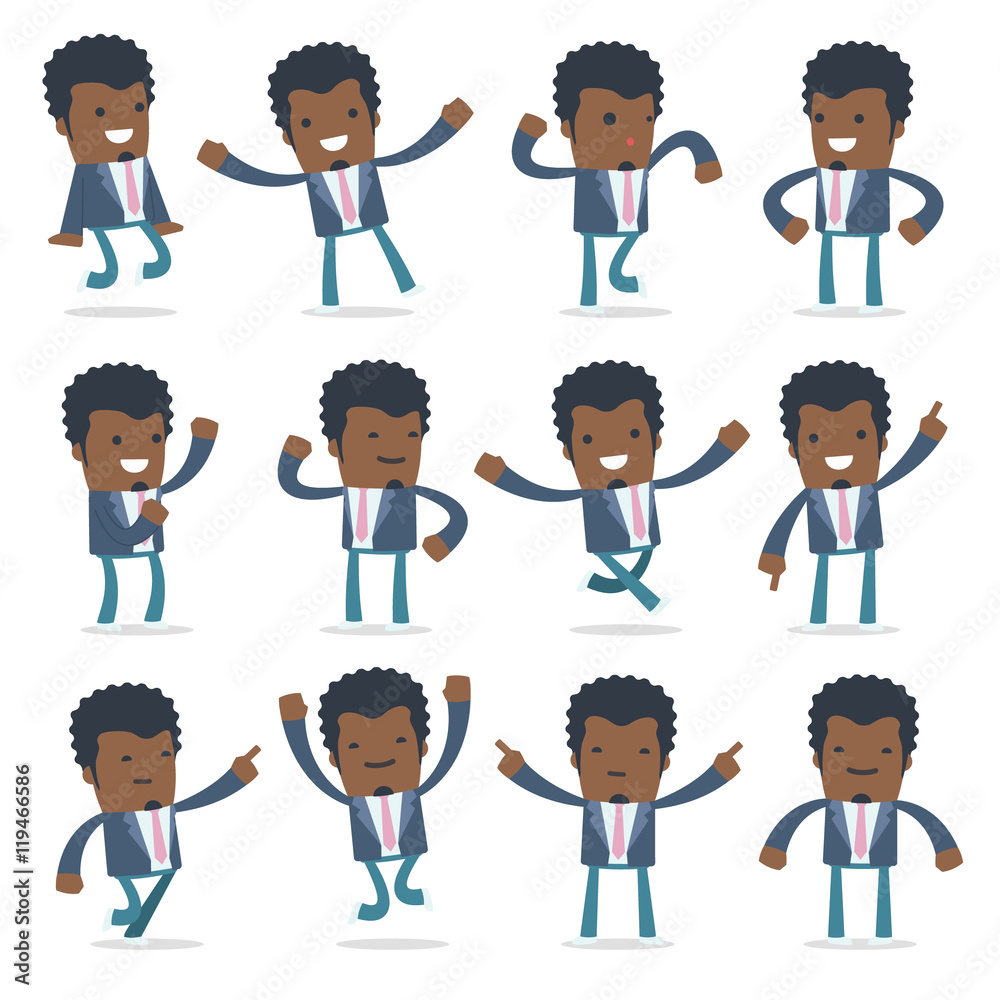 Set of Laughing and Joyful Character Startup entrepreneur in cel Set of Laughing and Joyful Character Startup entrepreneur in cel
