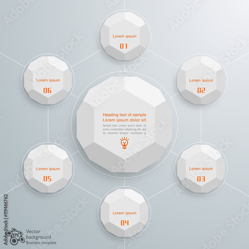 Infographics Vector Background 6-Step Process