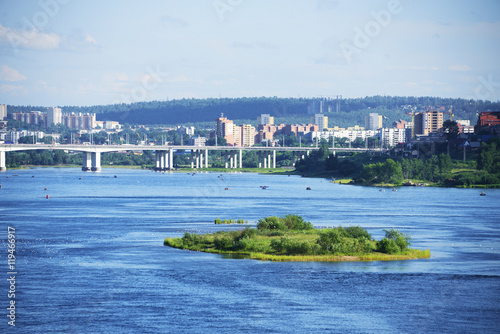 Angara River in Irkutsk, Siberia, Russia