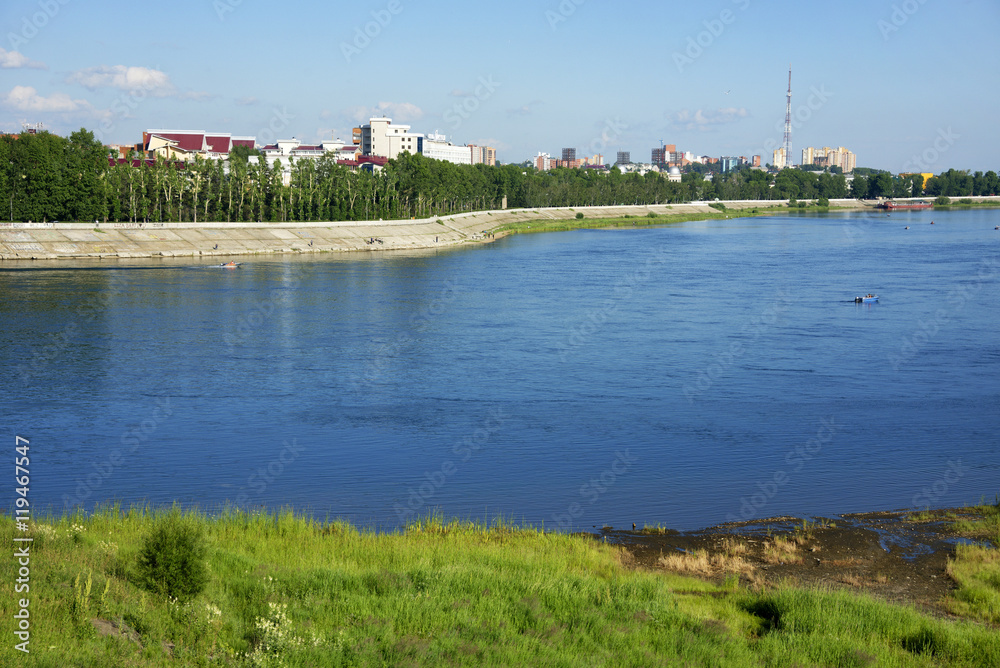 Angara River in Irkutsk, Siberia, Russia