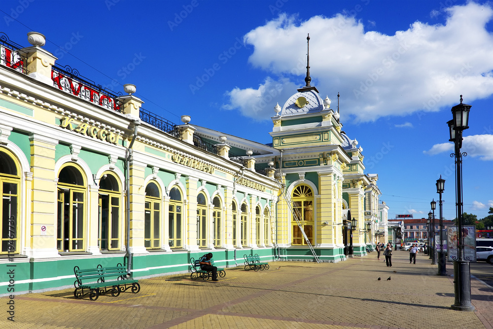 Railway station in Irkutsk, eastern Siberia, Russian Federation