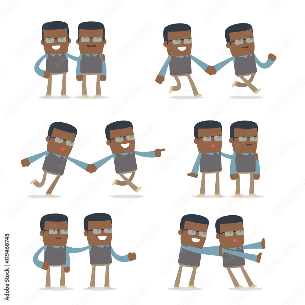 Set of Good and Careful Character Teacher in helps poses Set of Good and Careful Character Teacher in helps poses