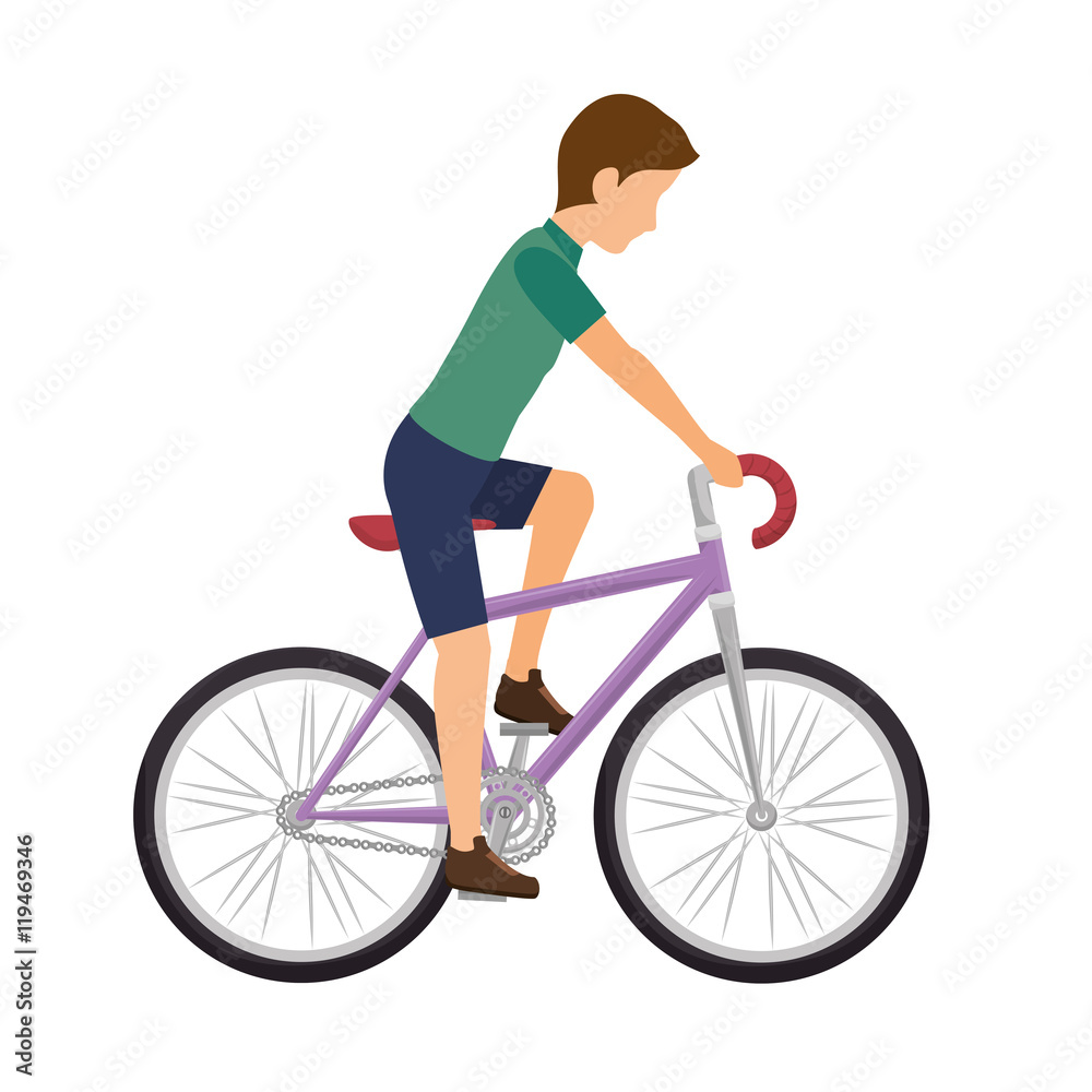 cyclist man riding a bicycle