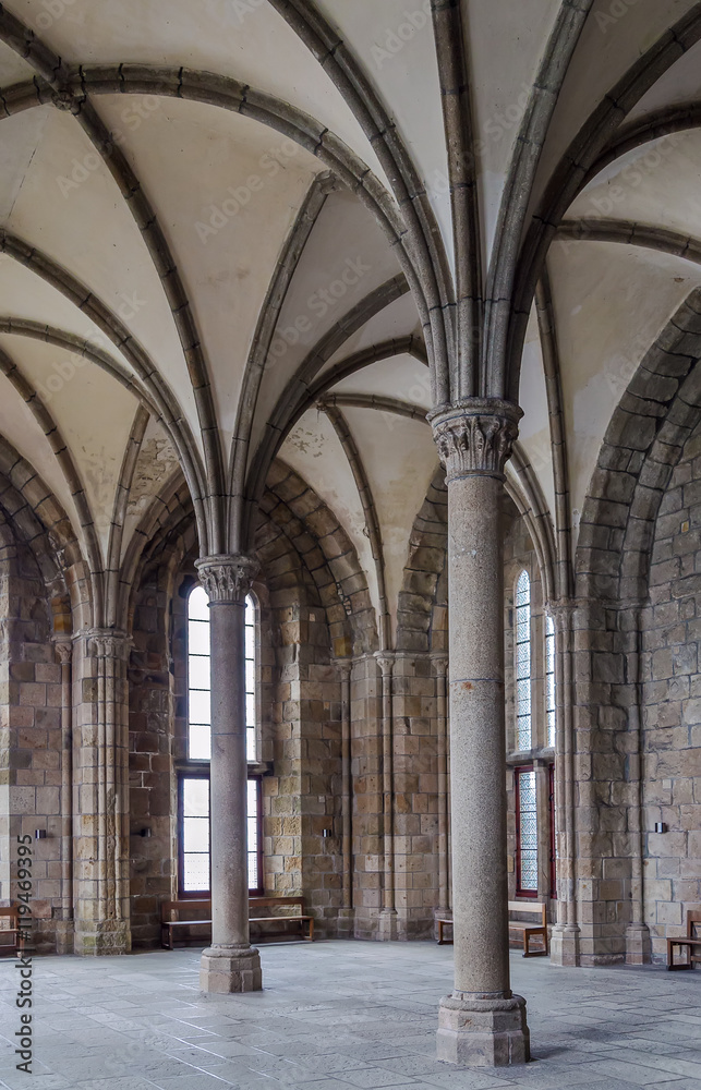 Guest Hall in Mont Saint Michel Abbey