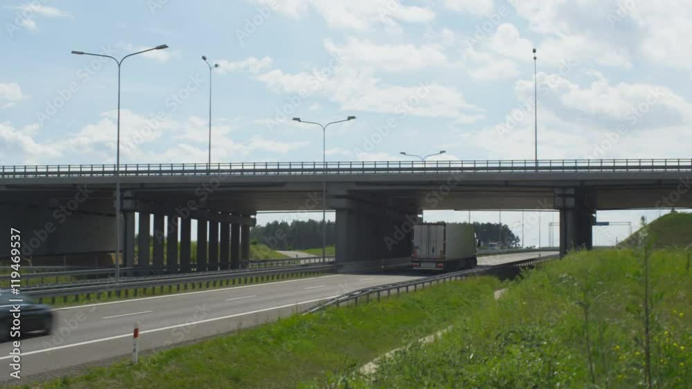 Truck Driving on Highway