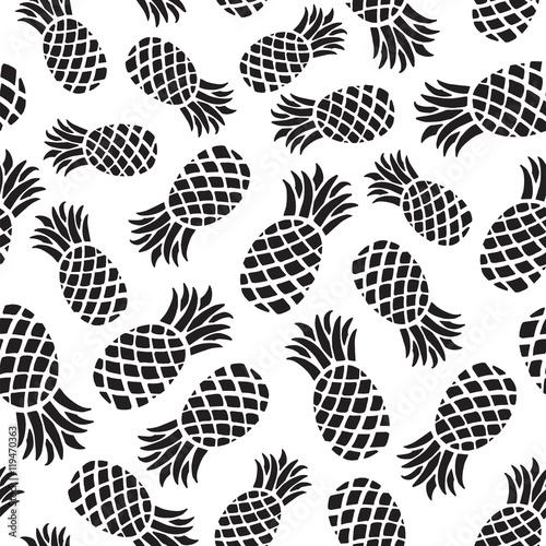 black pineapple pattern