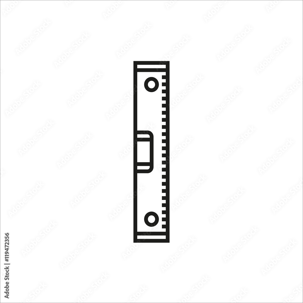 Bubble level sign icon on white background Bubble level sign icon on white background