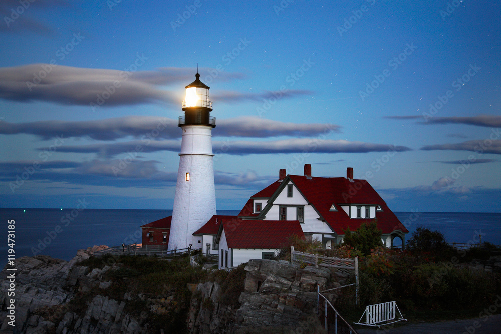 Lighthouse At Night