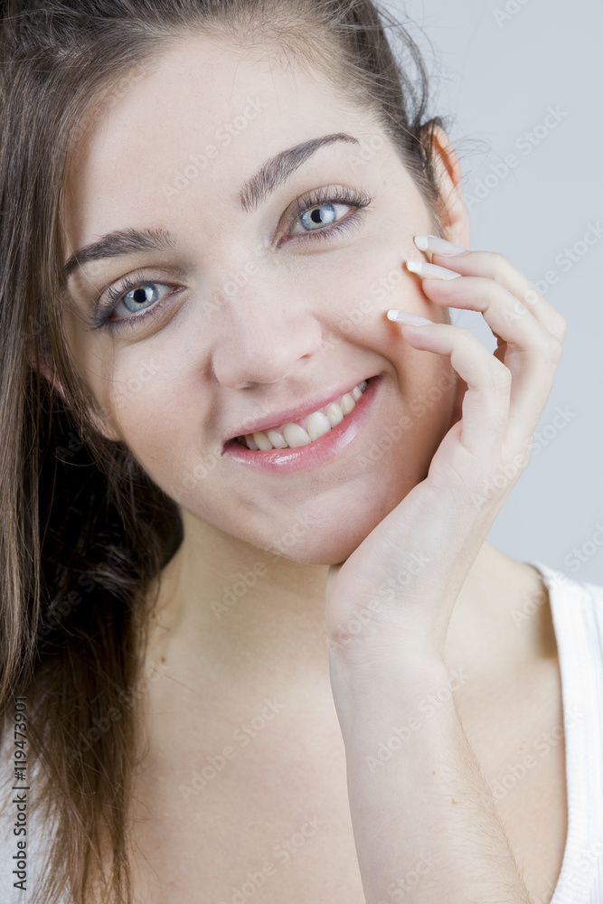 stylish young woman posing in clear background stylish young woman posing in clear background