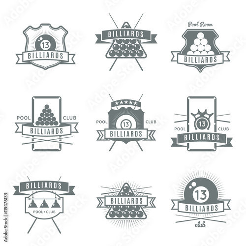 Billiards Label Set