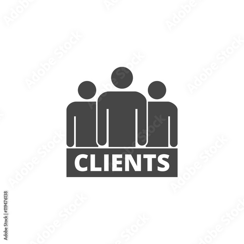 Clients sign icon. Group of people symbol