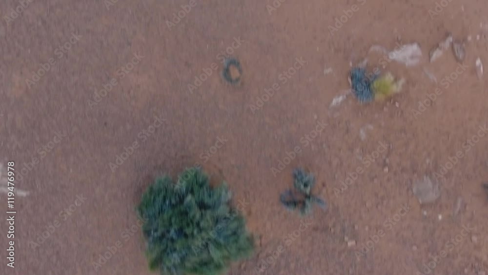 Aerial simulation of falling off a large cliff