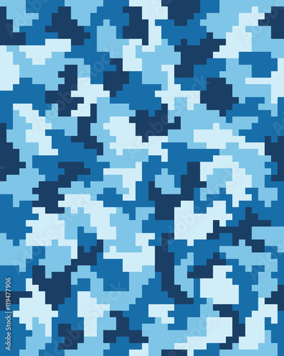 Seamless digital fashion camouflage pattern, vector