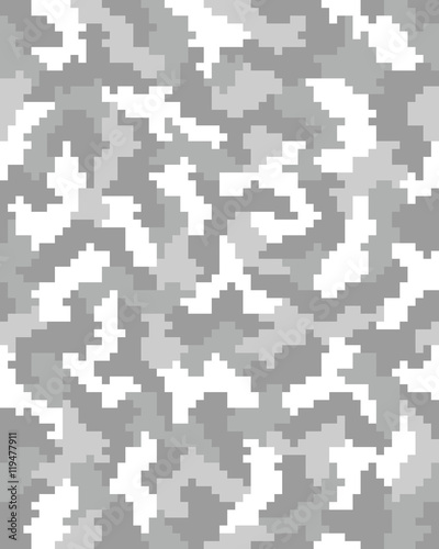 Seamless digital fashion camouflage pattern, vector