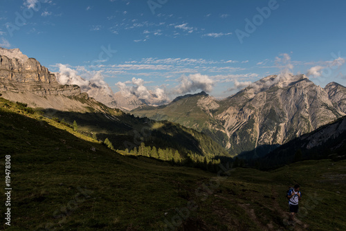 Summer hiking in the mountains of the European Alps in Austria