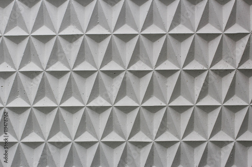 Concrete wall with a triangle pattern
