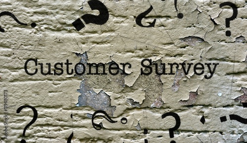 Customer survey grunge concept