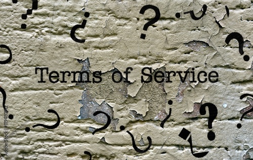 Terms of service grunge concept