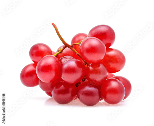 red grape isolated on white