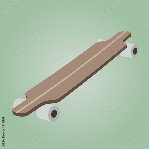 skateboard longboard retro clipart