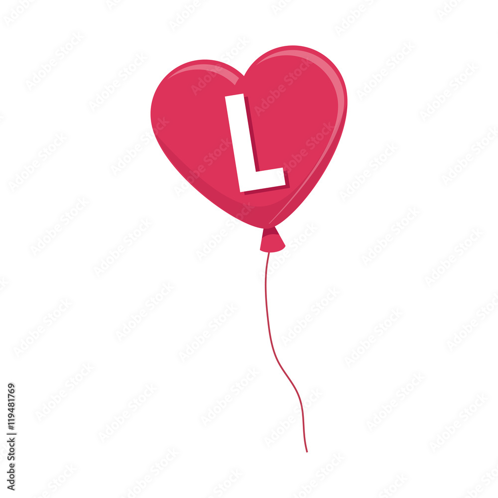 balloon heart love design