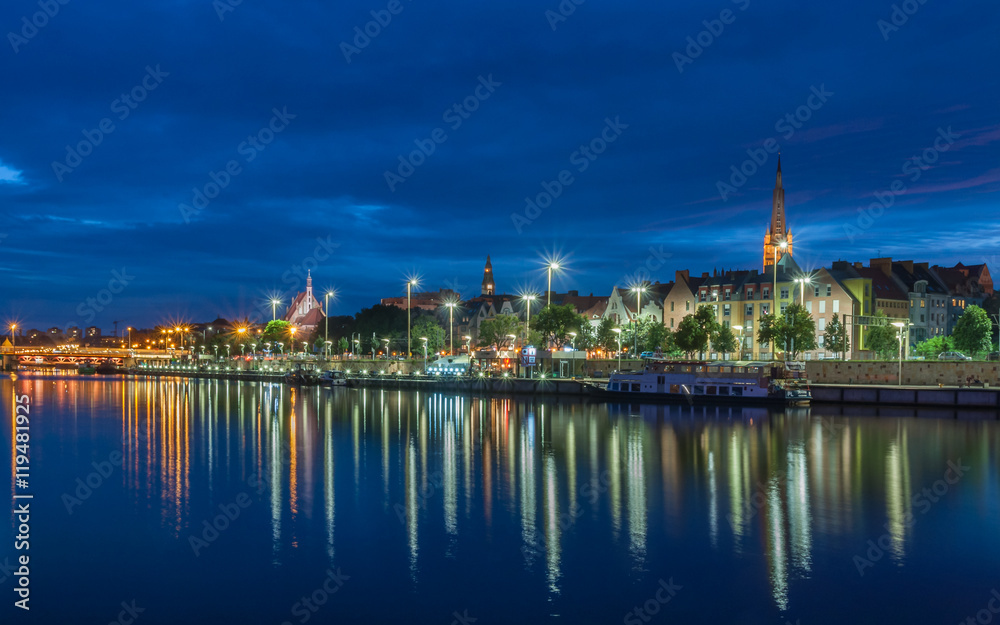 Stettin bei Nacht; Polen
