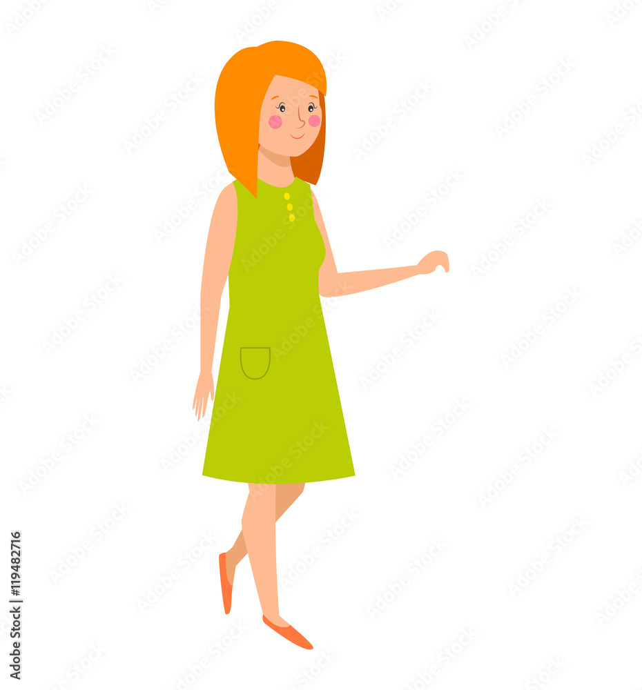 Girl vector illustration isolated Girl vector illustration isolated