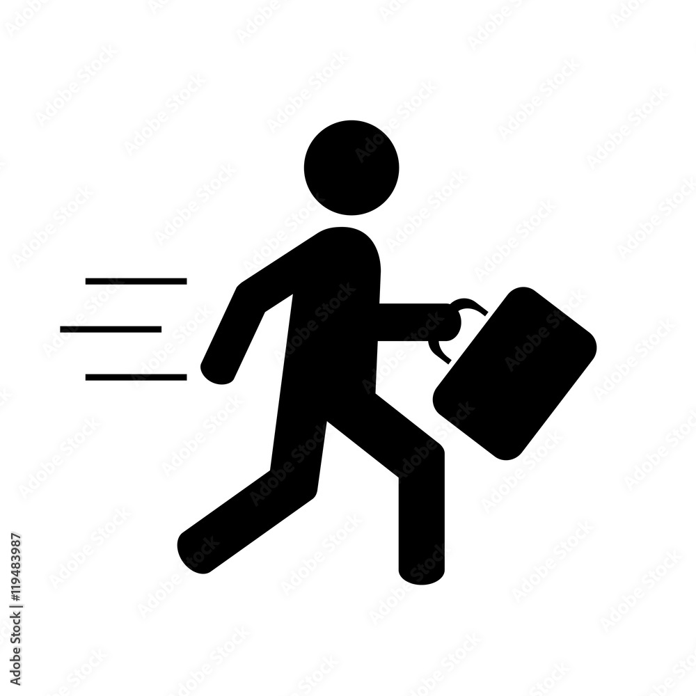 Businessman rushing to work Businessman rushing to work
