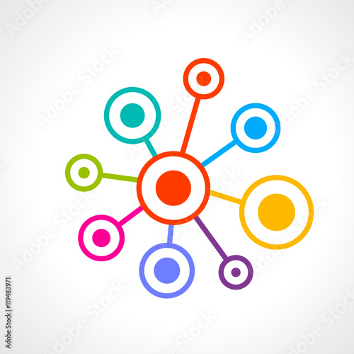 Network connection abstract icon