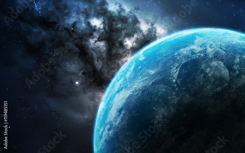 Fototapeta Naklejka Na Ścianę i Meble -  Infinite space background with nebulas and stars. This image elements furnished by NASA