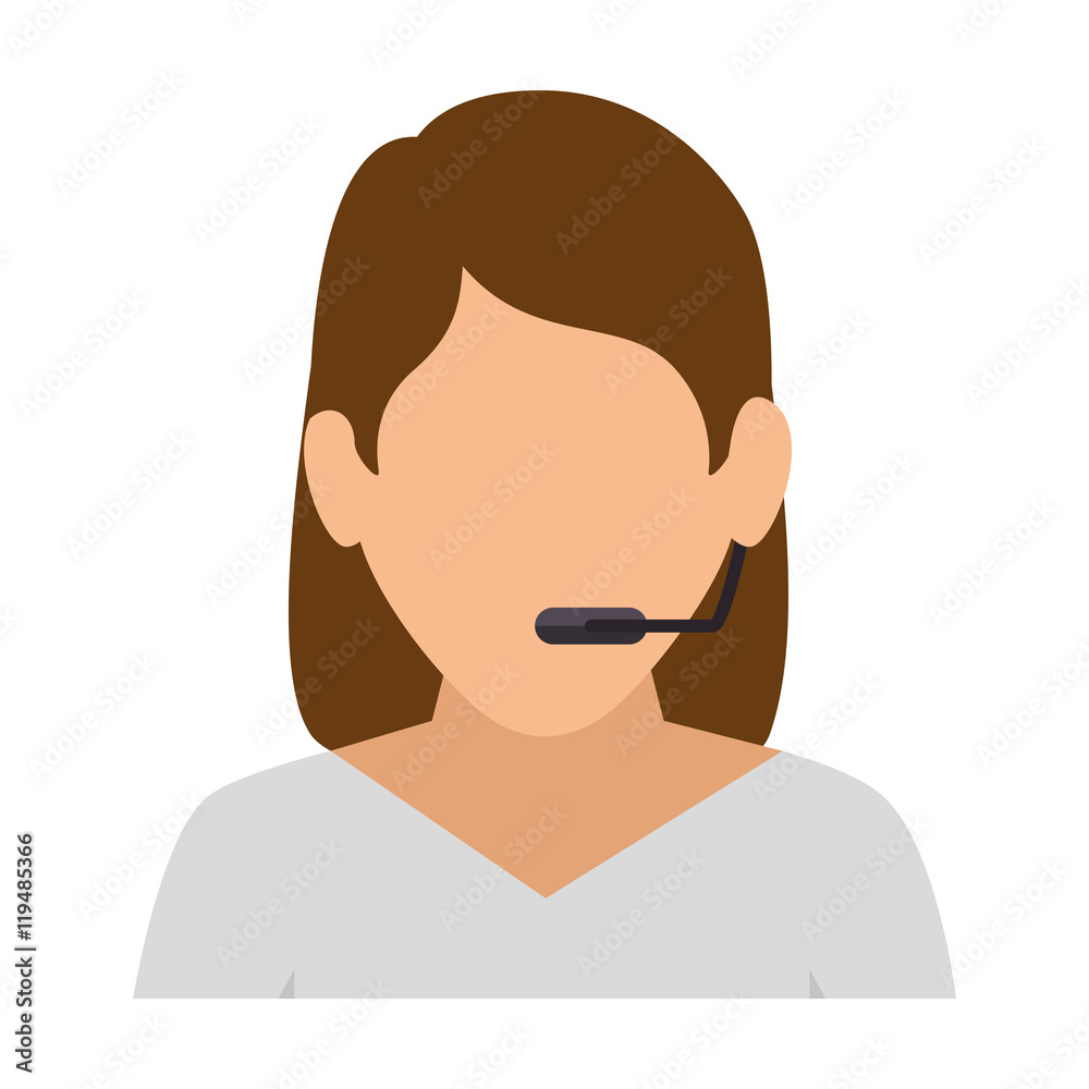 headset support person call operator reception assistant communication service vector illustration headset support person call operator reception assistant communication service vector illustration