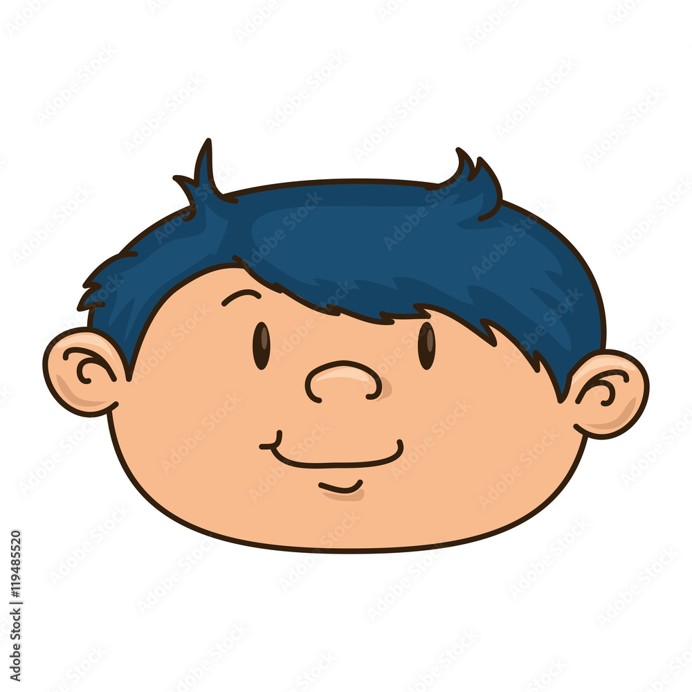 boy smiling happy child kid face cartoon vector illustration boy smiling happy child kid face cartoon vector illustration