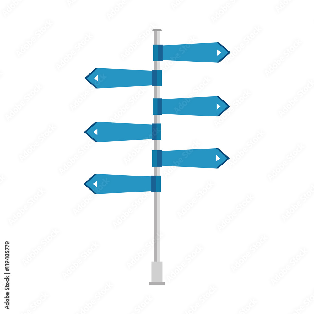 road arrow sign direction pole travel way vector illustration road arrow sign direction pole travel way vector illustration