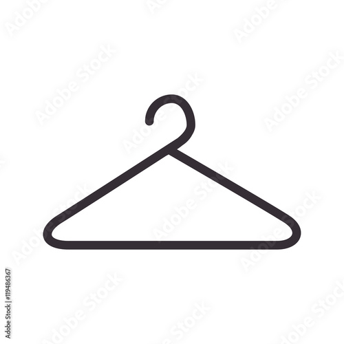 hang hook hanger clothes wear closet wardrobe equipment vector illustration