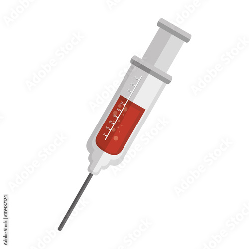 injection needle medication dose  syringe medicine tool vector illustration
